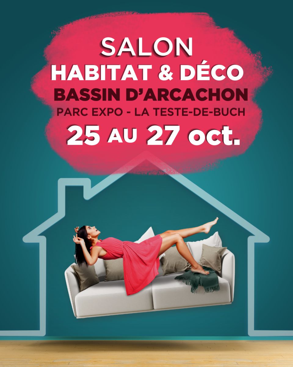 Rejoignez le spécialiste de la pose de store anti chaleur isolant sur mesure en Gironde sur le stand D16 du salon de l'habitat et de la décoration d'Arcachon du 25 au 27 octobre 2024